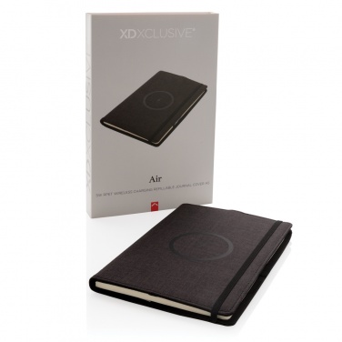 Logo trade advertising products image of: Air 5W wireless charging refillable journal cover A5