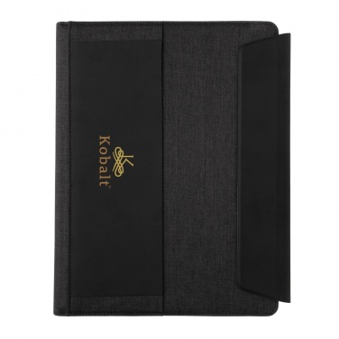 Logotrade promotional item picture of: Fiko 5W wireless charging portfolio A4 with powerbank