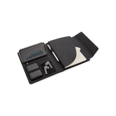 Logo trade promotional giveaway photo of: Fiko wireless charging A5 portfolio with powerbank