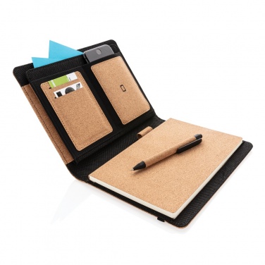 Logotrade promotional merchandise photo of: Deluxe cork portfolio A5 with pen