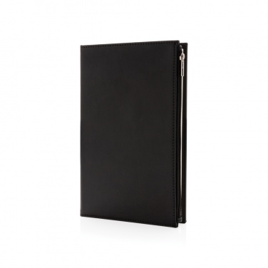 Logotrade promotional item image of: Swiss Peak A5 PU notebook with zipper pocket
