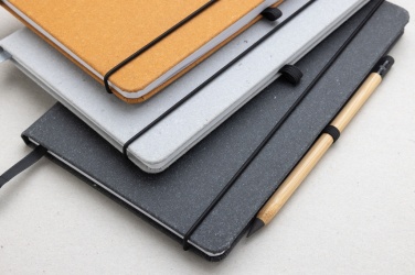Logotrade promotional giveaway image of: Recycled leather hardcover notebook A5