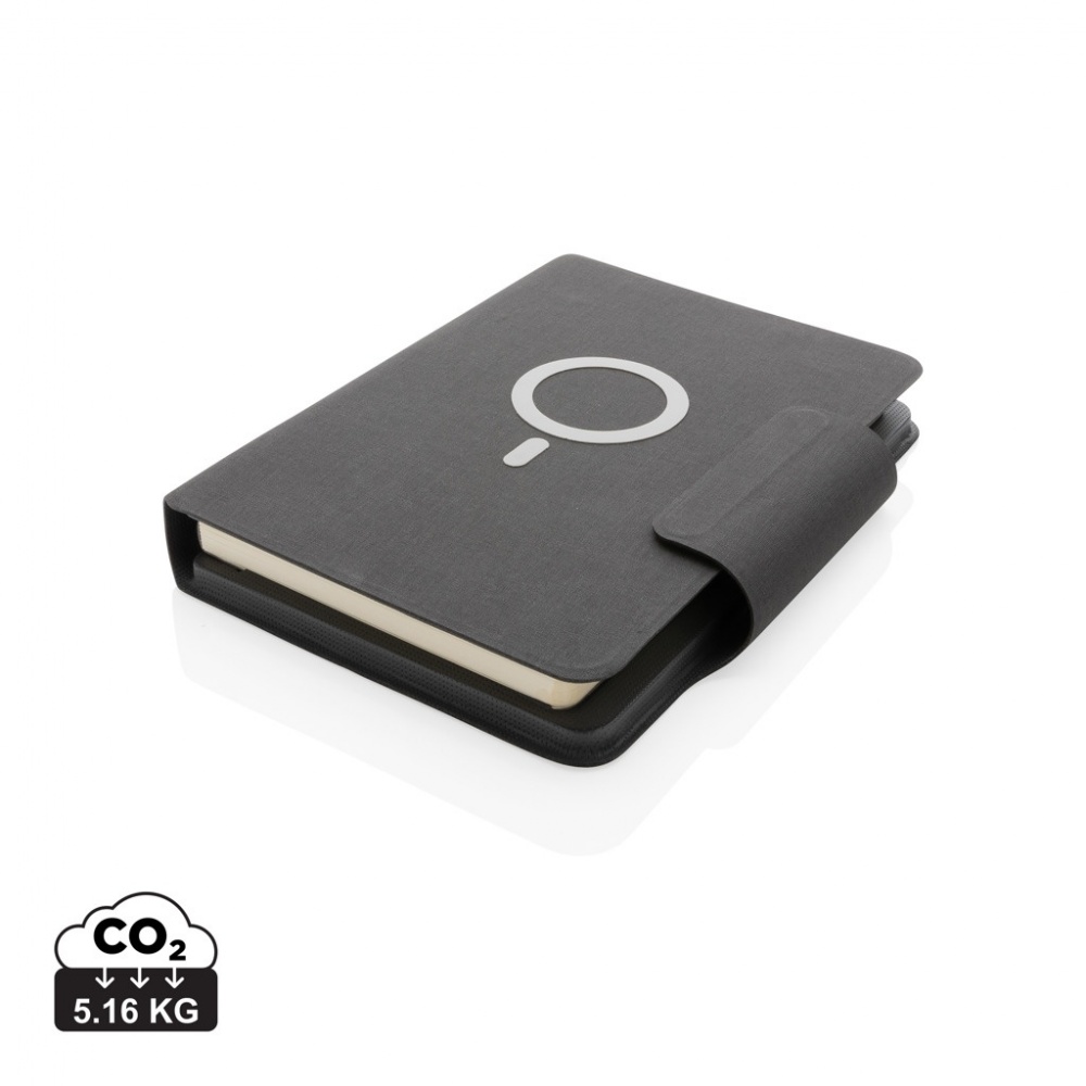 Logo trade promotional item photo of: Artic Magnetic 10W wireless charging A5 notebook