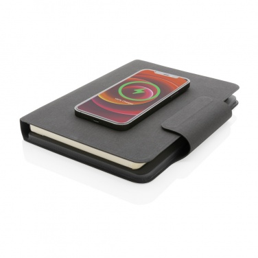 Logo trade promotional items picture of: Artic Magnetic 10W wireless charging A5 notebook