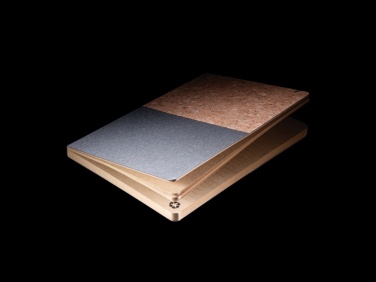 Logo trade promotional products image of: A5 cork & kraft notebook