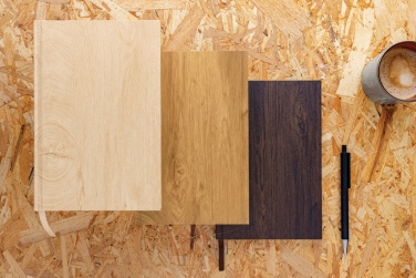 Logo trade promotional items image of: Kavana wood print A5 notebook