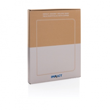 Logo trade business gifts image of: Impact Aware™ deluxe 300D tech portfolio with zipper
