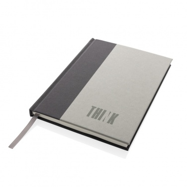 Logo trade promotional items image of: Words GRS certified RPET & Kraft A5 notebook