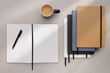 Logo trade promotional item photo of: Craftstone A5 recycled kraft and stonepaper notebook