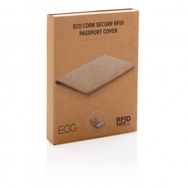 Logo trade promotional giveaways image of: Cork secure RFID passport cover