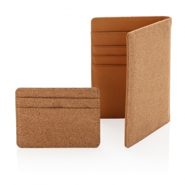 Logo trade business gift photo of: Cork secure RFID passport cover