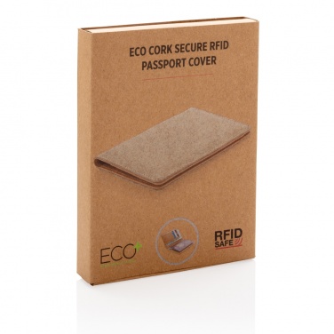 Logo trade corporate gift photo of: Cork secure RFID passport cover