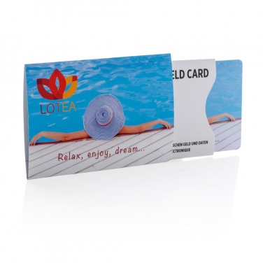 Logo trade promotional giveaways image of: Anti-skimming RFID shield card with active jamming chip