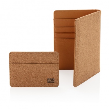 Logotrade promotional product image of: Cork secure RFID slim wallet