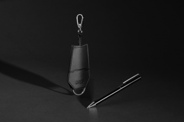 Logo trade promotional item photo of: SP Tula RCS certified recycled PU key holder and pen set