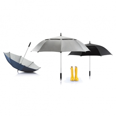 Logo trade promotional items image of: 27” Hurricane storm umbrella