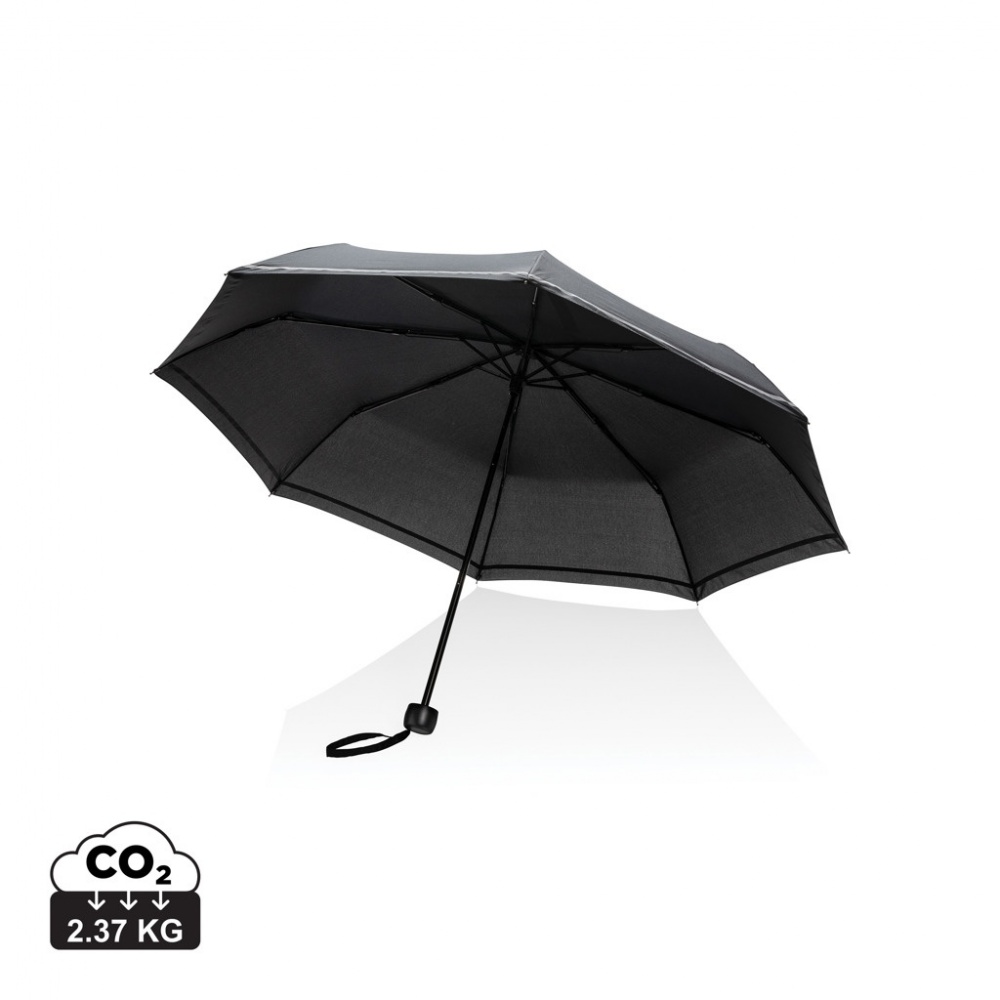 Logo trade business gift photo of: 20.5"Impact AWARE™ RPET 190T pongee mini reflective umbrella
