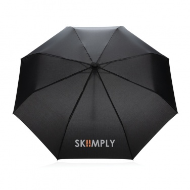 Logotrade promotional gift picture of: 20.5" Impact AWARE™ RPET 190T Pongee bamboo mini umbrella