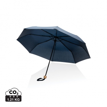 Logotrade promotional product image of: 20.5" Impact AWARE™ RPET 190T Pongee bamboo mini umbrella