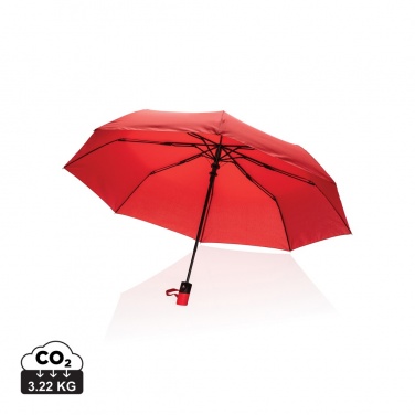 Logo trade promotional gift photo of: 21" Impact AWARE™ RPET 190T mini auto open umbrella