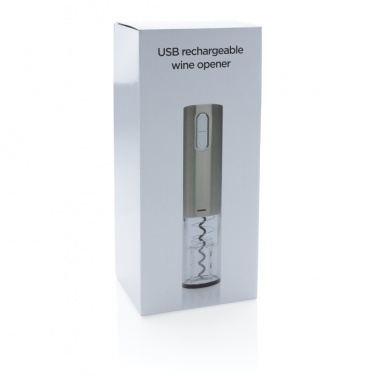 Logo trade advertising products image of: Electric wine opener - USB rechargeable