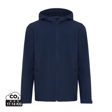 Logo trade promotional merchandise image of: Iqoniq Makalu men recycled polyester soft shell jacket