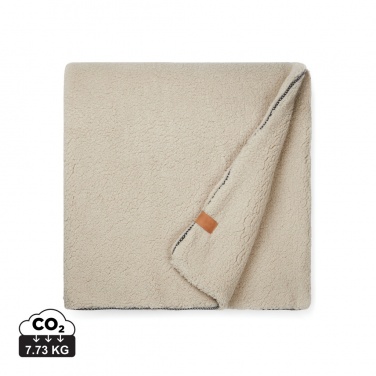 Logotrade promotional item image of: VINGA Maine GRS recycled double pile blanket