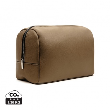 Logo trade corporate gifts image of: VINGA Bermond RCS recycled PU toiletry bag