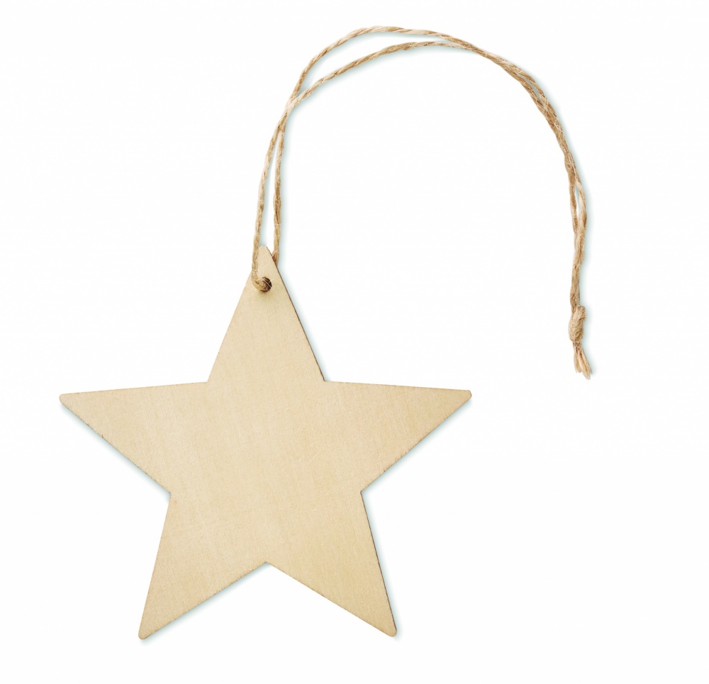 Logo trade promotional products image of: Wooden star shaped hanger