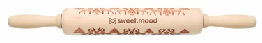 Logo trade business gift photo of: Christmas pastry wooden rolling