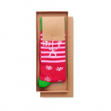 Logo trade corporate gifts image of: Pair of Christmas socks M