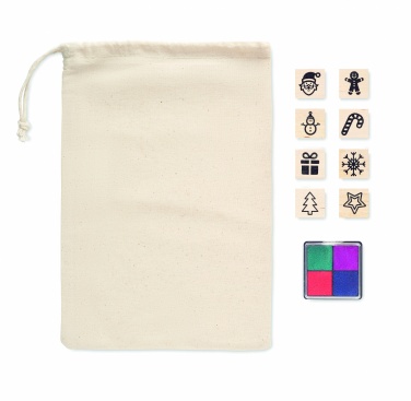 Logotrade advertising product image of: 8 wooden Christmas stamps set