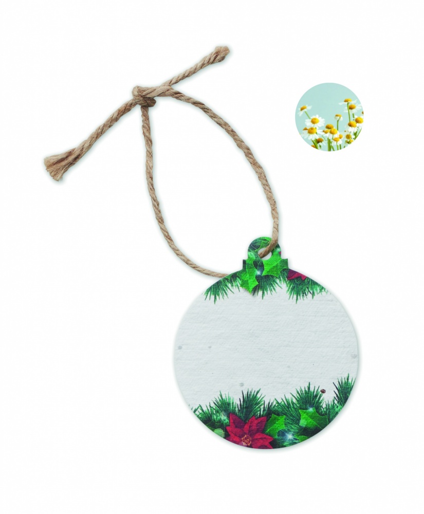 Logo trade promotional item photo of: Seed paper Xmas ornament
