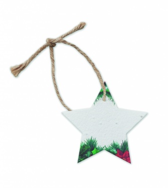 Logo trade promotional merchandise image of: Seed paper Xmas ornament