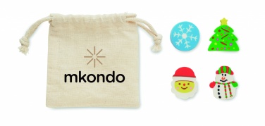 Logotrade promotional products photo of: Set of 4 Christmas erasers