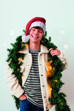 Logo trade promotional merchandise photo of: Long Christmas knitted beanie