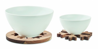 Logo trade promotional products image of: Acacia wooden pot holders set