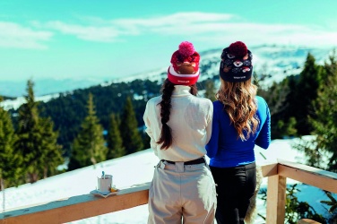 Logotrade promotional item picture of: Christmas knitted beanie LED