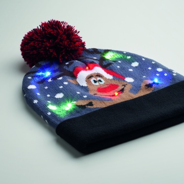 Logo trade promotional products picture of: Christmas knitted beanie LED