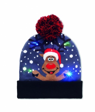 Logo trade corporate gifts image of: Christmas knitted beanie LED