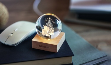 Logo trade promotional items image of: Christmas LED crystal ball