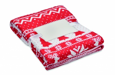 Logo trade corporate gifts image of: RPET fleece blanket 190 gr/m²