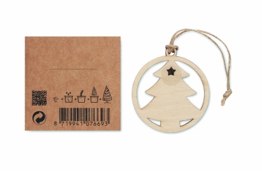 Logo trade promotional merchandise image of: Wooden tree shape hanger