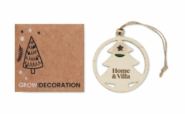 Logotrade promotional merchandise picture of: Wooden tree shape hanger