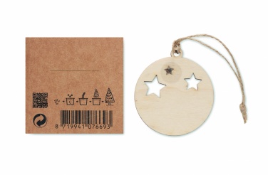 Logotrade promotional item image of: Wooden bauble shape hanger