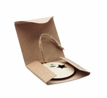 Logo trade promotional items picture of: Wooden bauble shape hanger