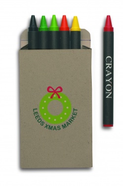 Logotrade corporate gift image of: Carton of 6 wax crayons
