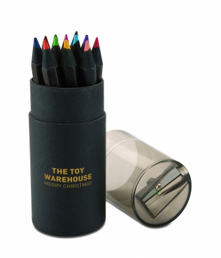 Logo trade promotional gifts picture of: Black colouring pencils