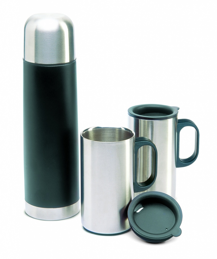 Logo trade promotional merchandise photo of: Insulation flask with 2 mugs