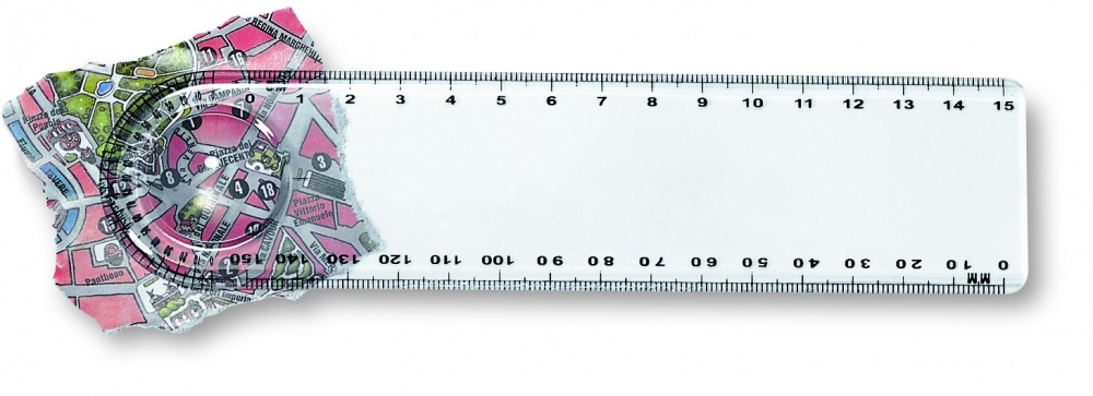 Logo trade promotional items image of: Ruler with magnifier